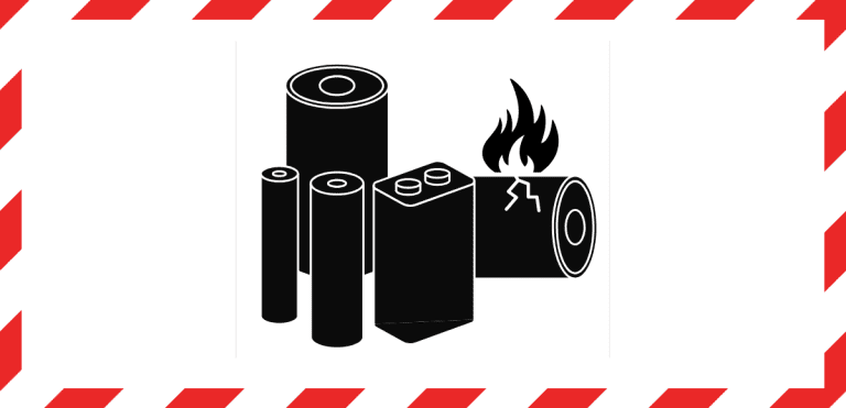 safety sign of battery goods