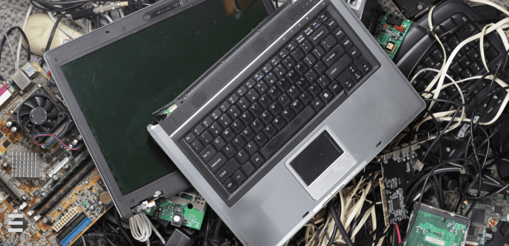 E-waste (scraped laptops)