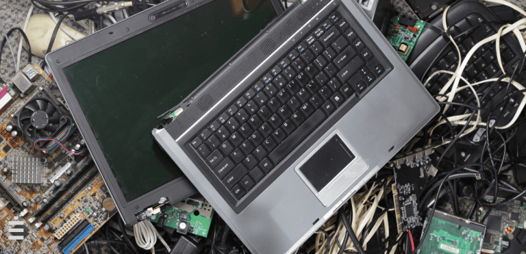 E-waste (scraped laptops)