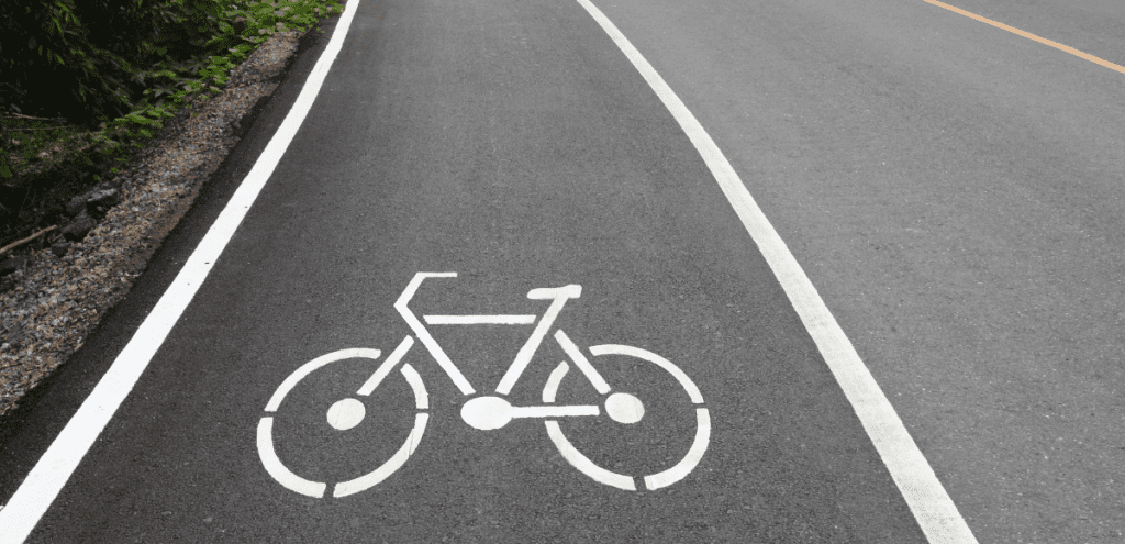 sign of e-bike on the road