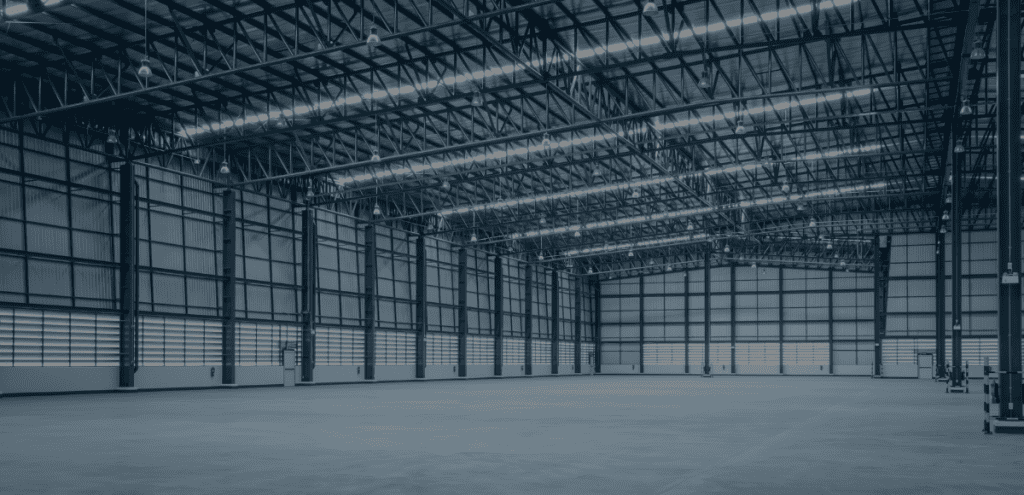 An empty warehouse for battery storage