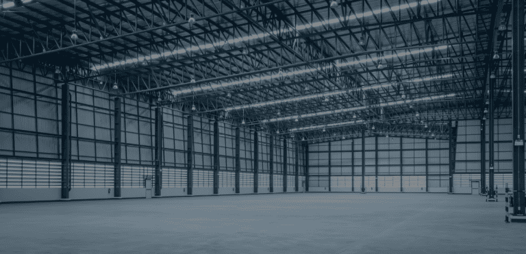 An empty warehouse for battery storage