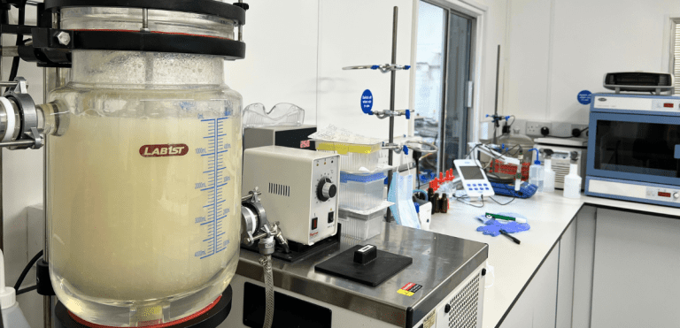Bio-leaching critical metal extraction in operate in Cellcycle's lab