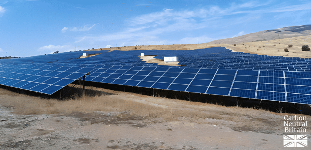 Solar panel on the field