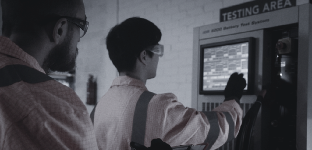 Cellcycle staff checking battery's state of charge