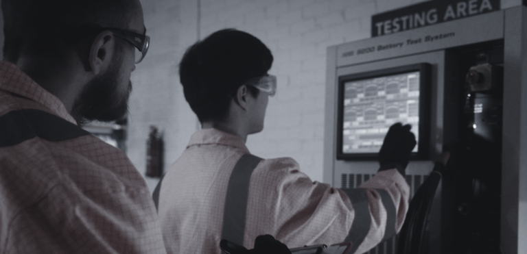 Cellcycle staff checking battery's state of charge