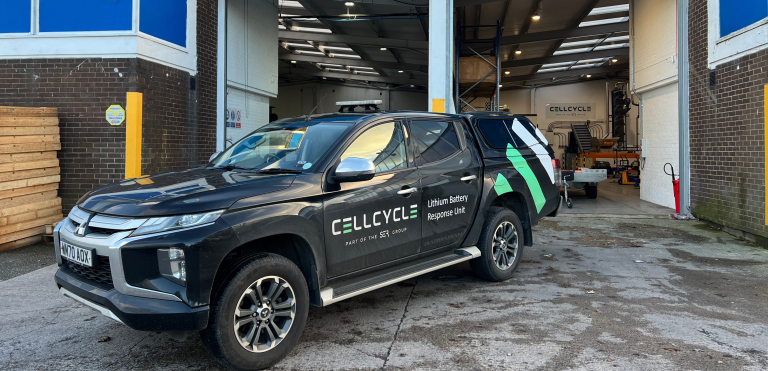 Cellcycle's rapid response vehicle for lithium battery disposal