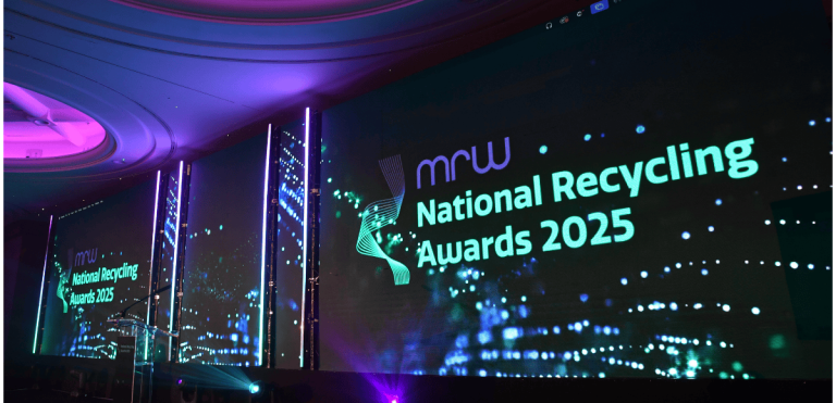 the stage of MRW national recycling awards 2025